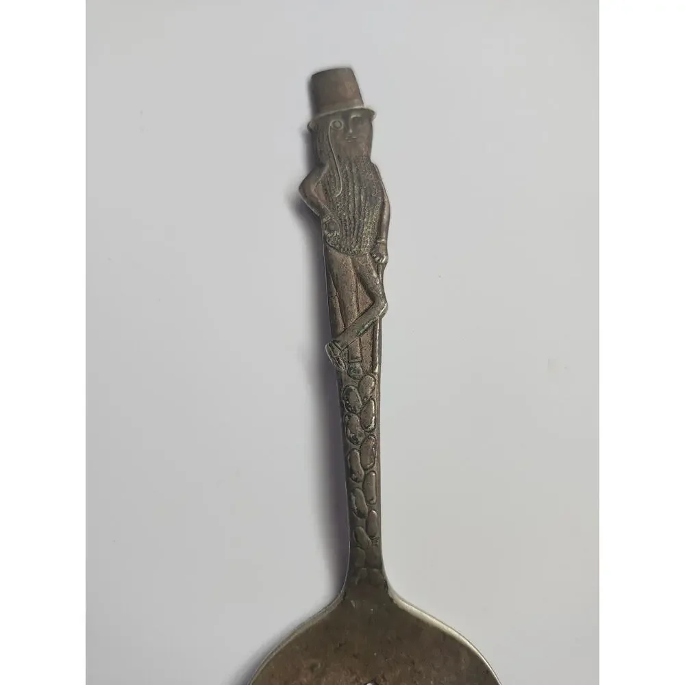 Vintage Mr. Peanut Carlton Silverplate Slotted Nut Spoon Planters‎ Promo 1940s